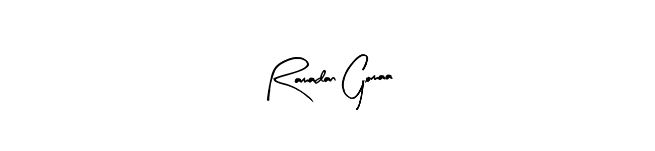 You can use this online signature creator to create a handwritten signature for the name Ramadan Gomaa. This is the best online autograph maker. Ramadan Gomaa signature style 8 images and pictures png