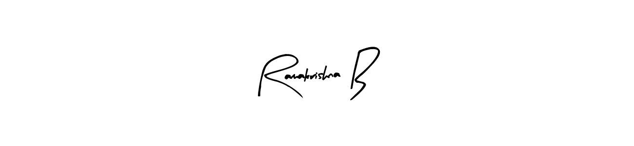 Create a beautiful signature design for name Ramakrishna B. With this signature (Arty Signature) fonts, you can make a handwritten signature for free. Ramakrishna B signature style 8 images and pictures png