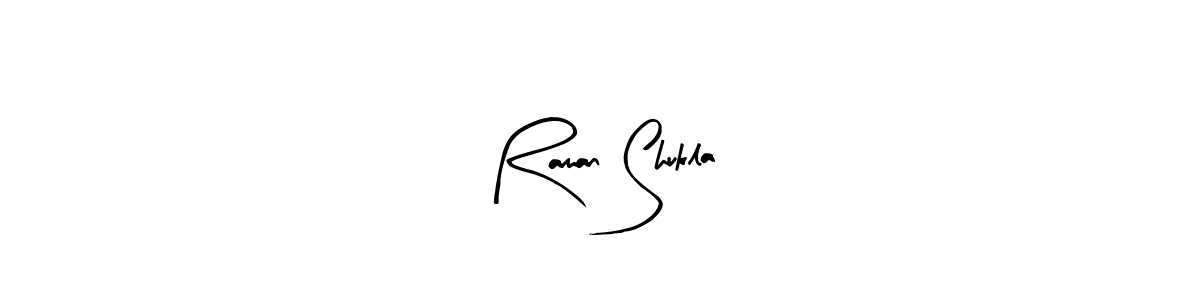 Make a beautiful signature design for name Raman Shukla. With this signature (Arty Signature) style, you can create a handwritten signature for free. Raman Shukla signature style 8 images and pictures png
