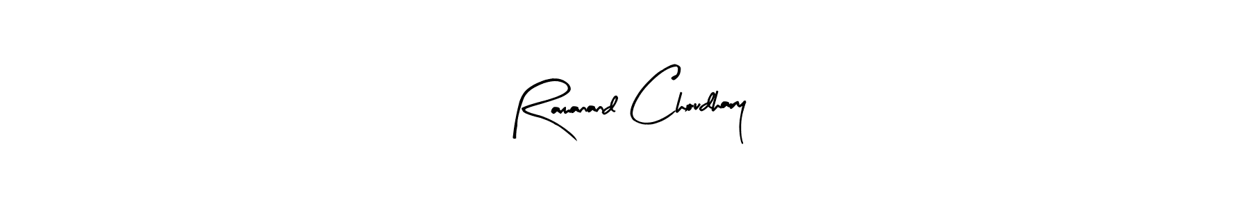 Use a signature maker to create a handwritten signature online. With this signature software, you can design (Arty Signature) your own signature for name Ramanand Choudhary. Ramanand Choudhary signature style 8 images and pictures png