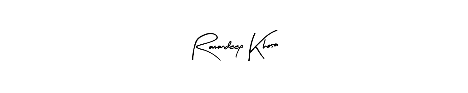 Design your own signature with our free online signature maker. With this signature software, you can create a handwritten (Arty Signature) signature for name Ramandeep Khosa. Ramandeep Khosa signature style 8 images and pictures png