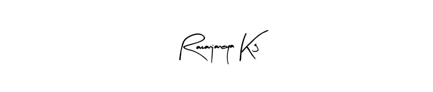 Create a beautiful signature design for name Ramanjaneya Kg. With this signature (Arty Signature) fonts, you can make a handwritten signature for free. Ramanjaneya Kg signature style 8 images and pictures png