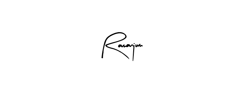 Make a beautiful signature design for name Ramanjum. With this signature (Arty Signature) style, you can create a handwritten signature for free. Ramanjum signature style 8 images and pictures png