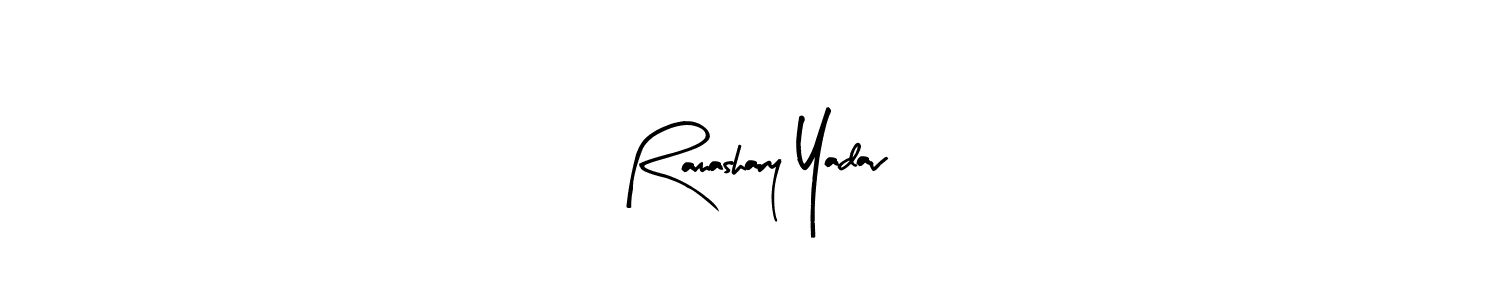 Arty Signature is a professional signature style that is perfect for those who want to add a touch of class to their signature. It is also a great choice for those who want to make their signature more unique. Get Ramashary Yadav name to fancy signature for free. Ramashary Yadav signature style 8 images and pictures png