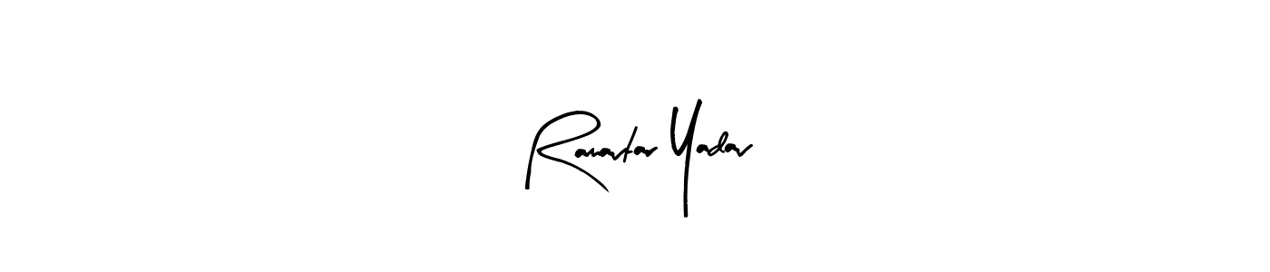 Design your own signature with our free online signature maker. With this signature software, you can create a handwritten (Arty Signature) signature for name Ramavtar Yadav. Ramavtar Yadav signature style 8 images and pictures png