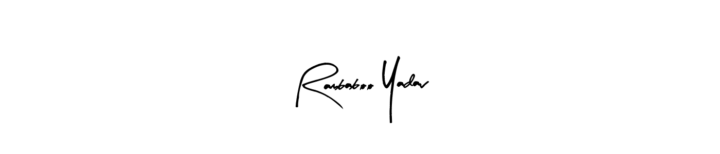 Check out images of Autograph of Rambaboo Yadav name. Actor Rambaboo Yadav Signature Style. Arty Signature is a professional sign style online. Rambaboo Yadav signature style 8 images and pictures png