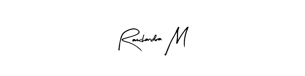 The best way (Arty Signature) to make a short signature is to pick only two or three words in your name. The name Ramchandra M include a total of six letters. For converting this name. Ramchandra M signature style 8 images and pictures png