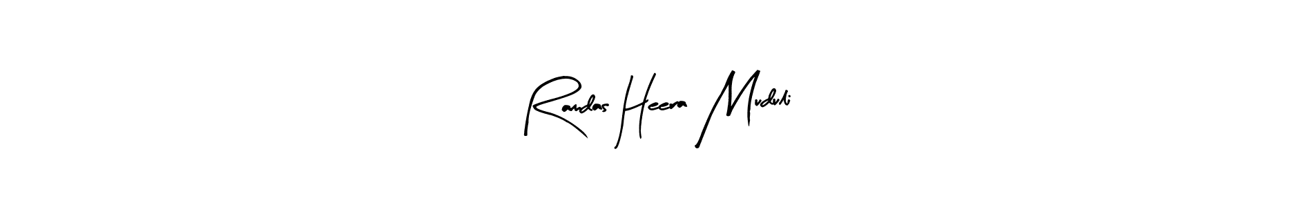 Arty Signature is a professional signature style that is perfect for those who want to add a touch of class to their signature. It is also a great choice for those who want to make their signature more unique. Get Ramdas Heera Muduli name to fancy signature for free. Ramdas Heera Muduli signature style 8 images and pictures png