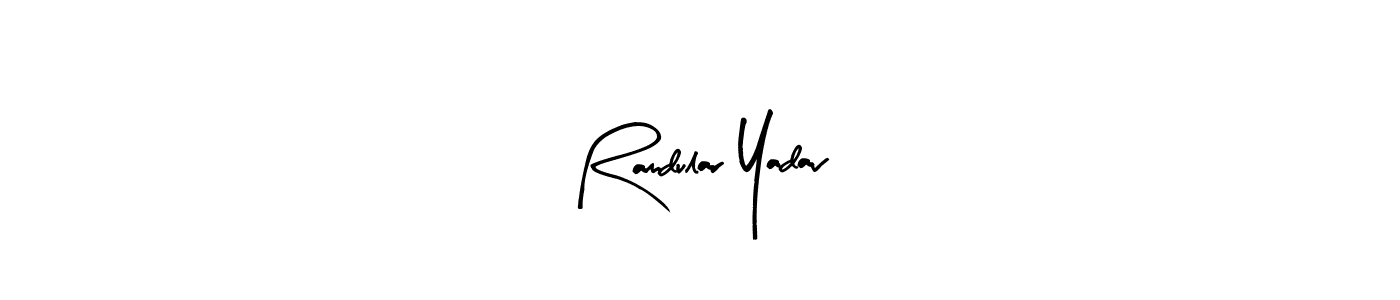 See photos of Ramdular Yadav official signature by Spectra . Check more albums & portfolios. Read reviews & check more about Arty Signature font. Ramdular Yadav signature style 8 images and pictures png