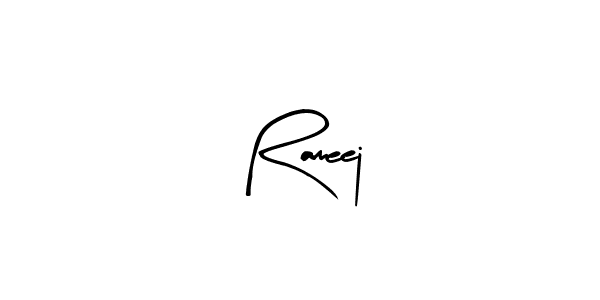 The best way (Arty Signature) to make a short signature is to pick only two or three words in your name. The name Rameej include a total of six letters. For converting this name. Rameej signature style 8 images and pictures png