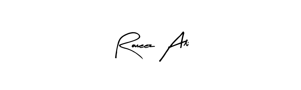 How to make Rameez Ali name signature. Use Arty Signature style for creating short signs online. This is the latest handwritten sign. Rameez Ali signature style 8 images and pictures png