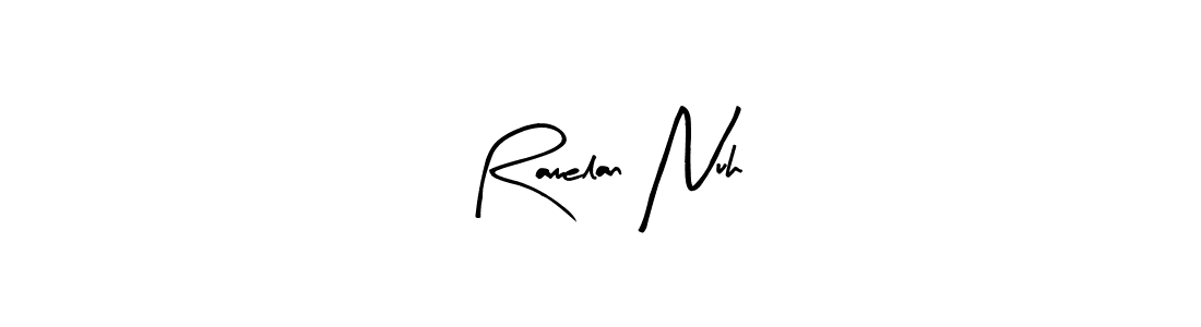 You can use this online signature creator to create a handwritten signature for the name Ramelan Nuh. This is the best online autograph maker. Ramelan Nuh signature style 8 images and pictures png