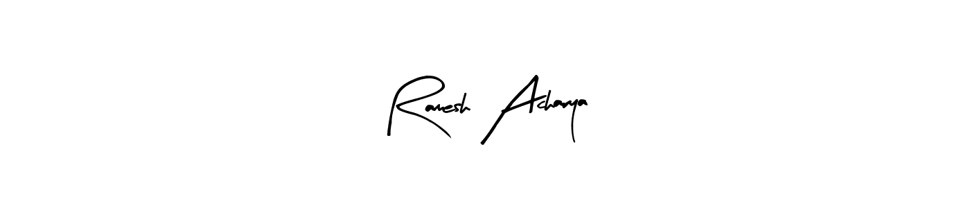 This is the best signature style for the Ramesh Acharya name. Also you like these signature font (Arty Signature). Mix name signature. Ramesh Acharya signature style 8 images and pictures png