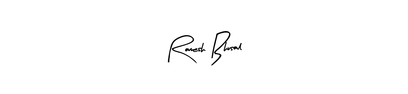 Make a beautiful signature design for name Ramesh Bhusal. With this signature (Arty Signature) style, you can create a handwritten signature for free. Ramesh Bhusal signature style 8 images and pictures png