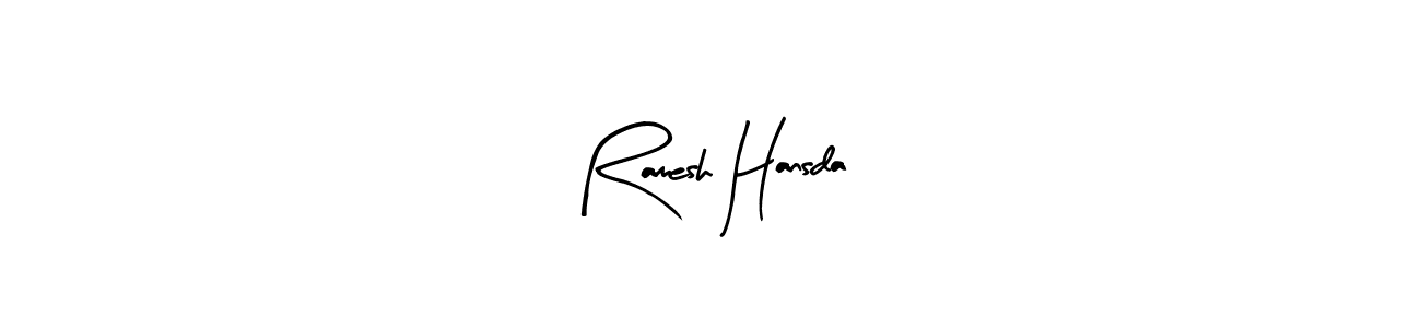 Also You can easily find your signature by using the search form. We will create Ramesh Hansda name handwritten signature images for you free of cost using Arty Signature sign style. Ramesh Hansda signature style 8 images and pictures png