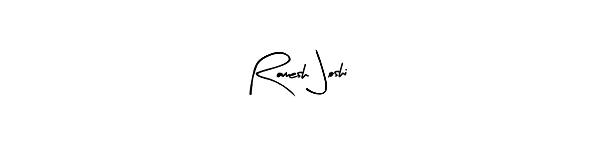 The best way (Arty Signature) to make a short signature is to pick only two or three words in your name. The name Ramesh Joshi include a total of six letters. For converting this name. Ramesh Joshi signature style 8 images and pictures png