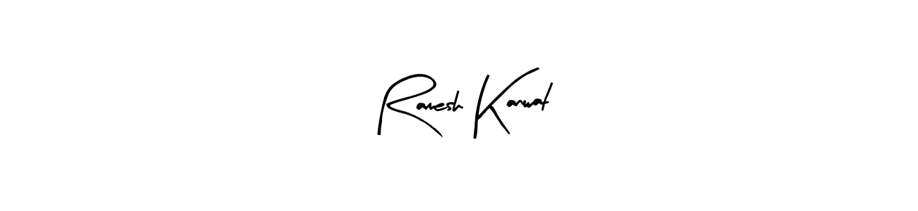 The best way (Arty Signature) to make a short signature is to pick only two or three words in your name. The name Ramesh Kanwat include a total of six letters. For converting this name. Ramesh Kanwat signature style 8 images and pictures png