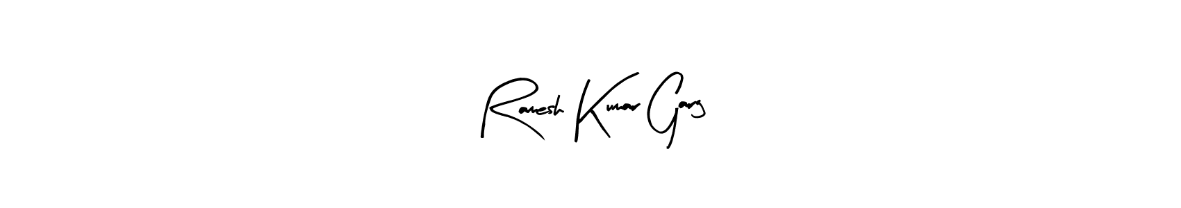 Design your own signature with our free online signature maker. With this signature software, you can create a handwritten (Arty Signature) signature for name Ramesh Kumar Garg. Ramesh Kumar Garg signature style 8 images and pictures png