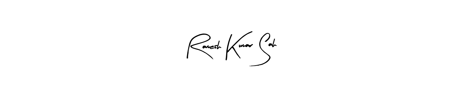 Arty Signature is a professional signature style that is perfect for those who want to add a touch of class to their signature. It is also a great choice for those who want to make their signature more unique. Get Ramesh Kumar Sah name to fancy signature for free. Ramesh Kumar Sah signature style 8 images and pictures png