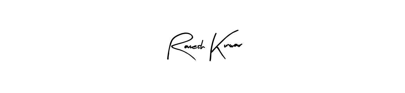 Similarly Arty Signature is the best handwritten signature design. Signature creator online .You can use it as an online autograph creator for name Ramesh Kunwar. Ramesh Kunwar signature style 8 images and pictures png