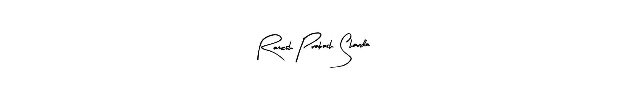 How to make Ramesh Prakash Sharda name signature. Use Arty Signature style for creating short signs online. This is the latest handwritten sign. Ramesh Prakash Sharda signature style 8 images and pictures png