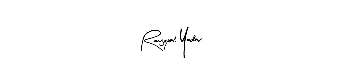 Create a beautiful signature design for name Ramgopal Yadav. With this signature (Arty Signature) fonts, you can make a handwritten signature for free. Ramgopal Yadav signature style 8 images and pictures png
