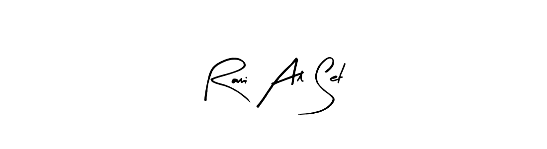 How to make Rami Al Set name signature. Use Arty Signature style for creating short signs online. This is the latest handwritten sign. Rami Al Set signature style 8 images and pictures png