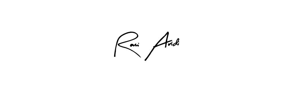 Arty Signature is a professional signature style that is perfect for those who want to add a touch of class to their signature. It is also a great choice for those who want to make their signature more unique. Get Rami Aridi name to fancy signature for free. Rami Aridi signature style 8 images and pictures png