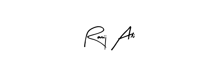 How to make Ramij Ali name signature. Use Arty Signature style for creating short signs online. This is the latest handwritten sign. Ramij Ali signature style 8 images and pictures png