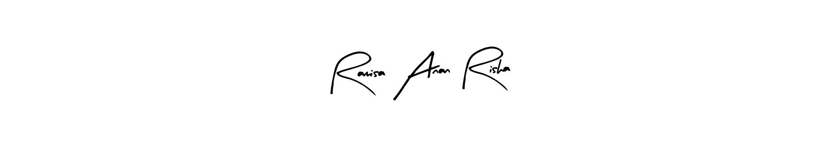 Also we have Ramisa Anan Risha name is the best signature style. Create professional handwritten signature collection using Arty Signature autograph style. Ramisa Anan Risha signature style 8 images and pictures png