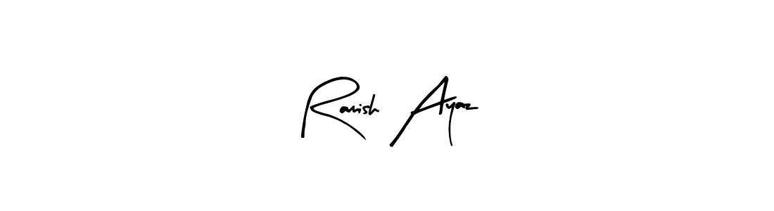 You should practise on your own different ways (Arty Signature) to write your name (Ramish Ayaz) in signature. don't let someone else do it for you. Ramish Ayaz signature style 8 images and pictures png