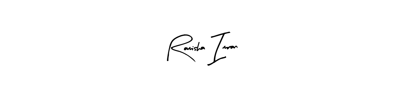 Create a beautiful signature design for name Ramisha Imran. With this signature (Arty Signature) fonts, you can make a handwritten signature for free. Ramisha Imran signature style 8 images and pictures png