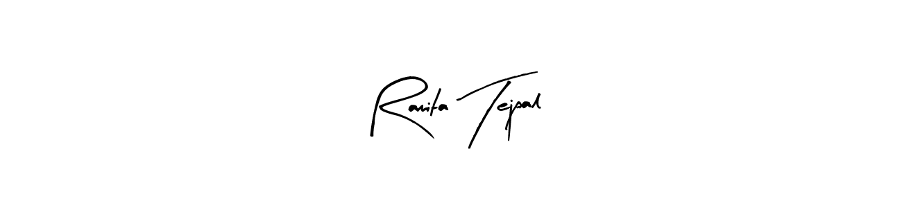 Make a beautiful signature design for name Ramita Tejpal. With this signature (Arty Signature) style, you can create a handwritten signature for free. Ramita Tejpal signature style 8 images and pictures png