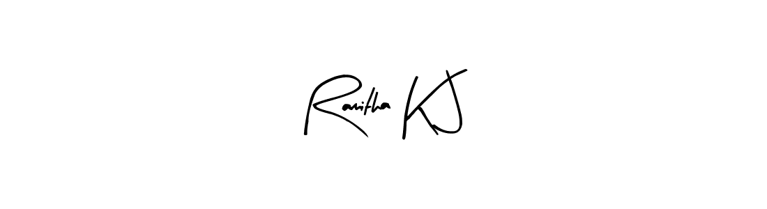 Also You can easily find your signature by using the search form. We will create Ramitha K J name handwritten signature images for you free of cost using Arty Signature sign style. Ramitha K J signature style 8 images and pictures png