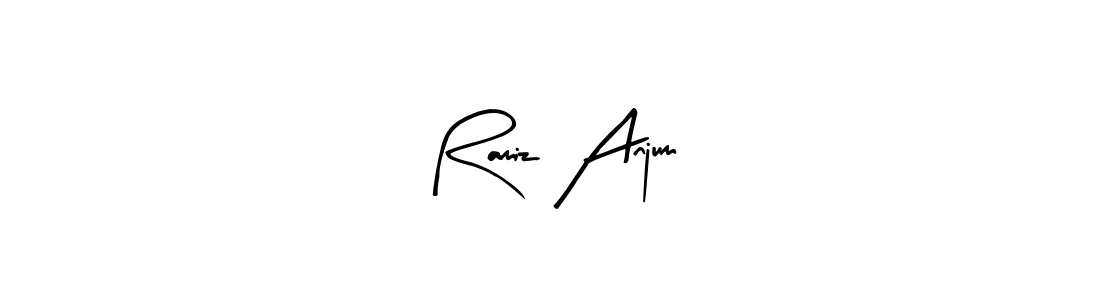 Design your own signature with our free online signature maker. With this signature software, you can create a handwritten (Arty Signature) signature for name Ramiz Anjum. Ramiz Anjum signature style 8 images and pictures png