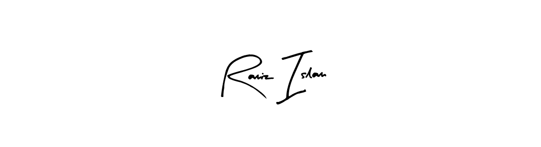 How to make Ramiz Islam name signature. Use Arty Signature style for creating short signs online. This is the latest handwritten sign. Ramiz Islam signature style 8 images and pictures png