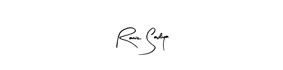 You should practise on your own different ways (Arty Signature) to write your name (Ramiz Sadiya) in signature. don't let someone else do it for you. Ramiz Sadiya signature style 8 images and pictures png