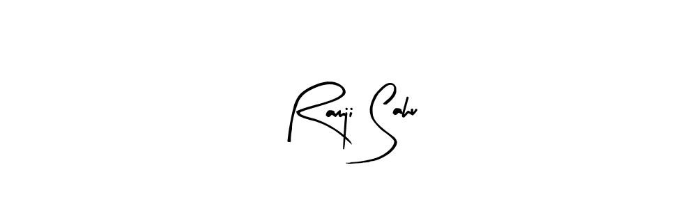 Arty Signature is a professional signature style that is perfect for those who want to add a touch of class to their signature. It is also a great choice for those who want to make their signature more unique. Get Ramji Sahu name to fancy signature for free. Ramji Sahu signature style 8 images and pictures png