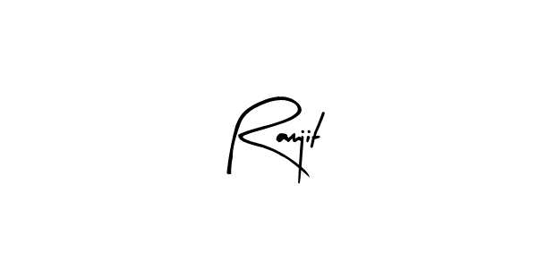 Make a beautiful signature design for name Ramjit. With this signature (Arty Signature) style, you can create a handwritten signature for free. Ramjit signature style 8 images and pictures png