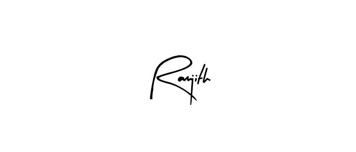 Arty Signature is a professional signature style that is perfect for those who want to add a touch of class to their signature. It is also a great choice for those who want to make their signature more unique. Get Ramjith name to fancy signature for free. Ramjith signature style 8 images and pictures png