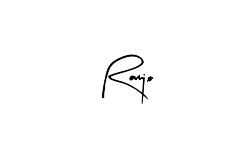 Design your own signature with our free online signature maker. With this signature software, you can create a handwritten (Arty Signature) signature for name Ramjo. Ramjo signature style 8 images and pictures png
