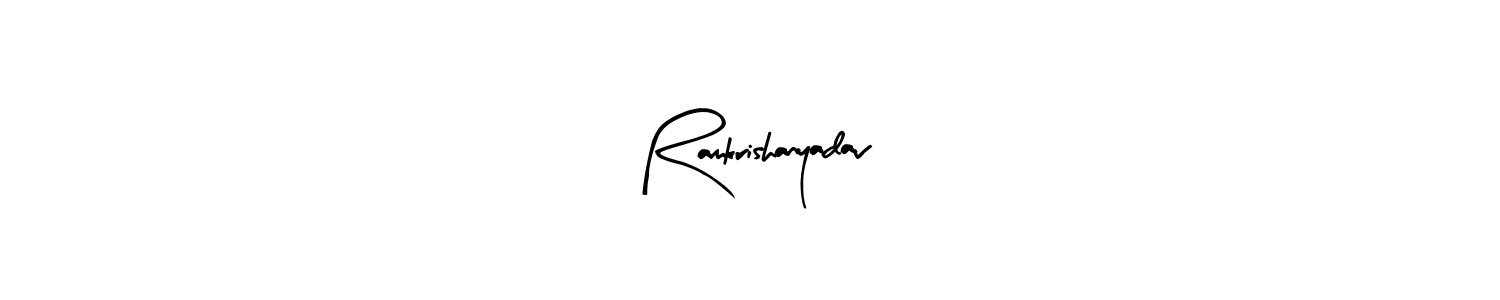 Use a signature maker to create a handwritten signature online. With this signature software, you can design (Arty Signature) your own signature for name Ramkrishanyadav. Ramkrishanyadav signature style 8 images and pictures png