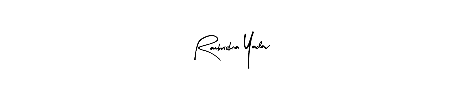 Make a beautiful signature design for name Ramkrishna Yadav. With this signature (Arty Signature) style, you can create a handwritten signature for free. Ramkrishna Yadav signature style 8 images and pictures png