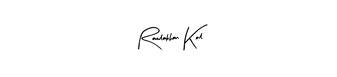 Ramlakhan Kol stylish signature style. Best Handwritten Sign (Arty Signature) for my name. Handwritten Signature Collection Ideas for my name Ramlakhan Kol. Ramlakhan Kol signature style 8 images and pictures png