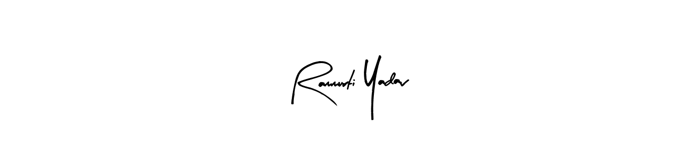 Make a beautiful signature design for name Rammurti Yadav. With this signature (Arty Signature) style, you can create a handwritten signature for free. Rammurti Yadav signature style 8 images and pictures png