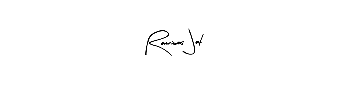 How to make Ramniwas Jat name signature. Use Arty Signature style for creating short signs online. This is the latest handwritten sign. Ramniwas Jat signature style 8 images and pictures png