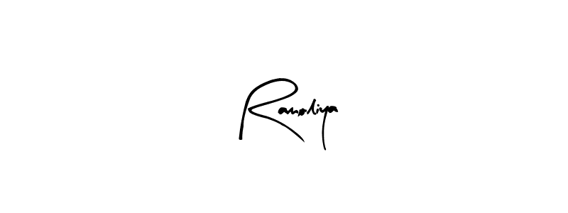 Design your own signature with our free online signature maker. With this signature software, you can create a handwritten (Arty Signature) signature for name Ramoliya. Ramoliya signature style 8 images and pictures png