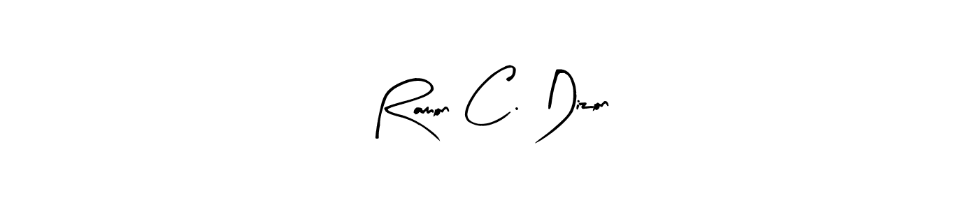 Create a beautiful signature design for name Ramon C. Dizon. With this signature (Arty Signature) fonts, you can make a handwritten signature for free. Ramon C. Dizon signature style 8 images and pictures png