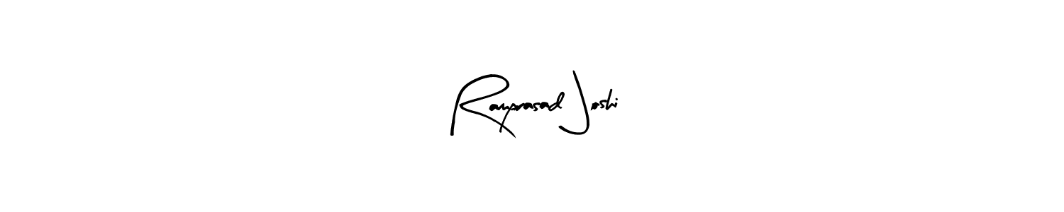 Use a signature maker to create a handwritten signature online. With this signature software, you can design (Arty Signature) your own signature for name Ramprasad Joshi. Ramprasad Joshi signature style 8 images and pictures png