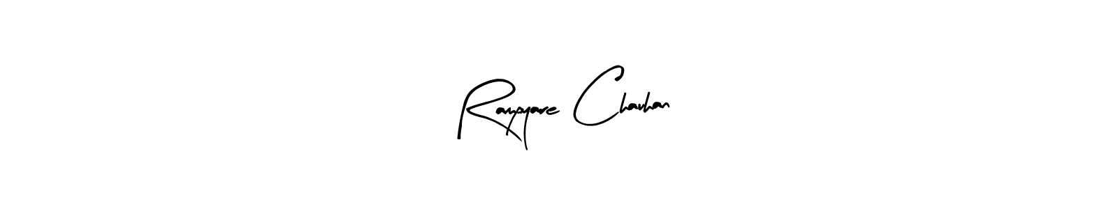 Arty Signature is a professional signature style that is perfect for those who want to add a touch of class to their signature. It is also a great choice for those who want to make their signature more unique. Get Rampyare Chauhan name to fancy signature for free. Rampyare Chauhan signature style 8 images and pictures png